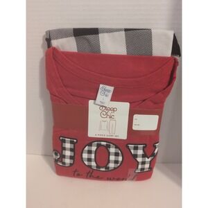 Sleep Chic Joy to the‎ World 2-Piece Sleep Set Brand New Size Small